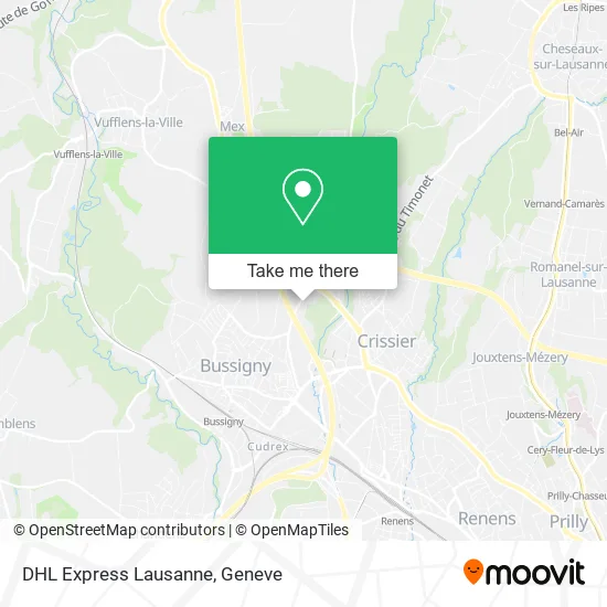 DHL Express Lausanne map