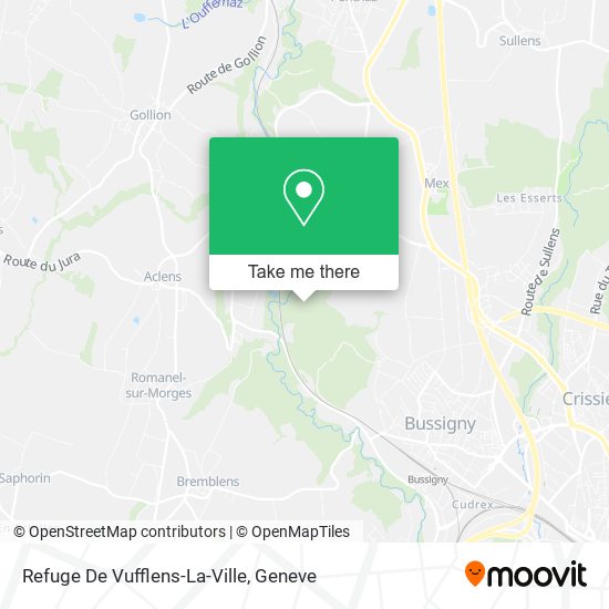 Refuge De Vufflens-La-Ville map