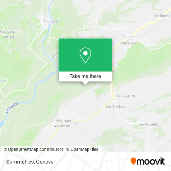 Sommêtres map