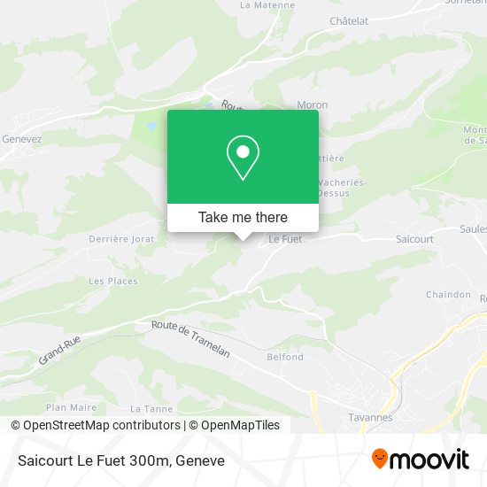 Saicourt Le Fuet 300m map
