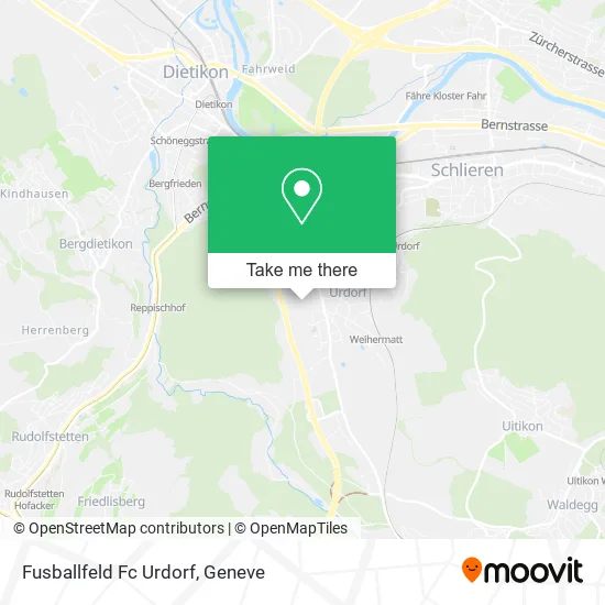Fusballfeld Fc Urdorf map