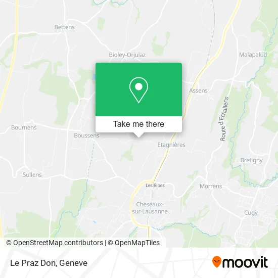 Le Praz Don map