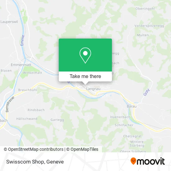 Swisscom Shop map