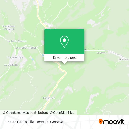 Chalet De La Pile-Dessus Karte