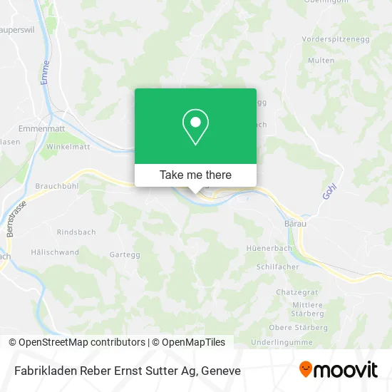 Fabrikladen Reber Ernst Sutter Ag map