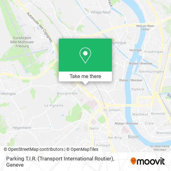 Parking T.I.R. (Transport International Routier) map
