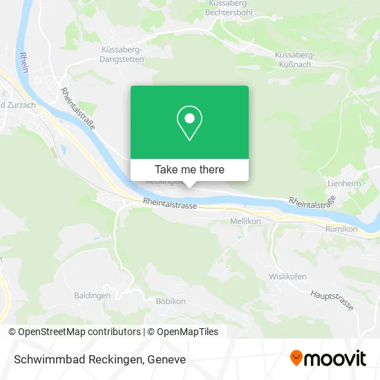 Schwimmbad Reckingen map