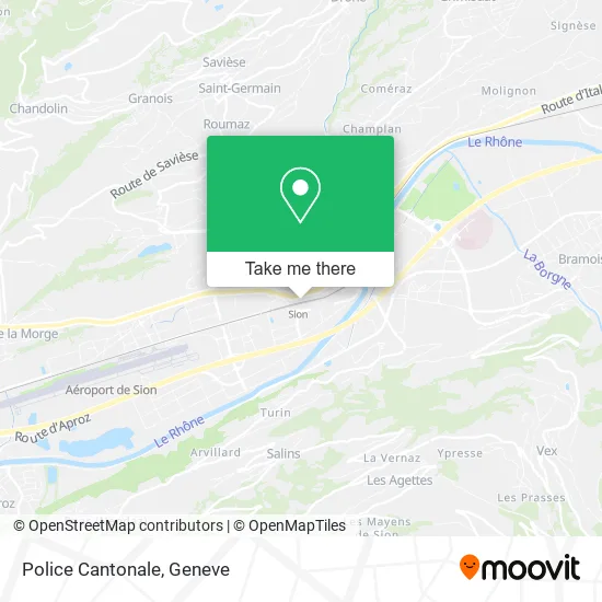 Police Cantonale map