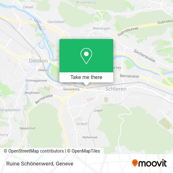 Ruine Schönenwerd map