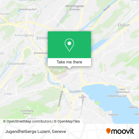 Jugendherberge Luzern map