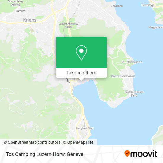 Tcs Camping Luzern-Horw map