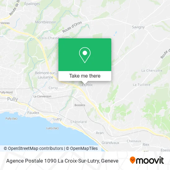 Agence Postale 1090 La Croix-Sur-Lutry map