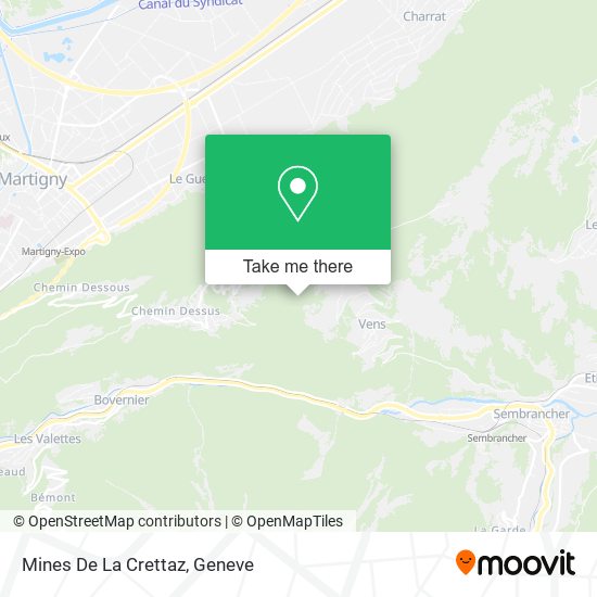 Mines De La Crettaz map