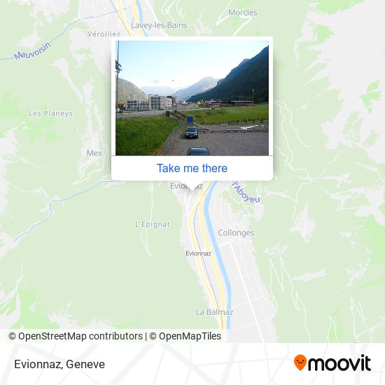 Evionnaz map