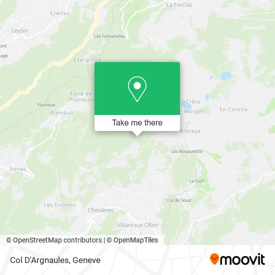 Col D'Argnaules map