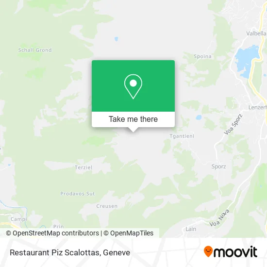 Restaurant Piz Scalottas map