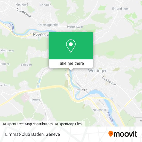 Limmat-Club Baden map