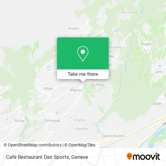 Café Restaurant Des Sports map