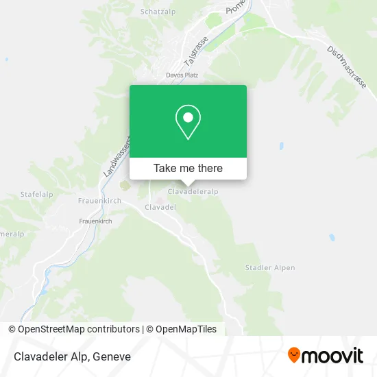 Clavadeler Alp map