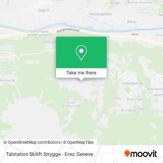 Talstation Skilift Strygge - Erez map