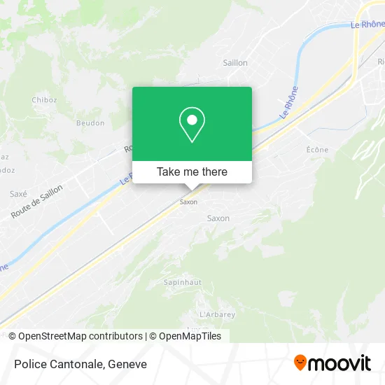 Police Cantonale map