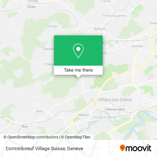 Corminboeuf Village Suisse map