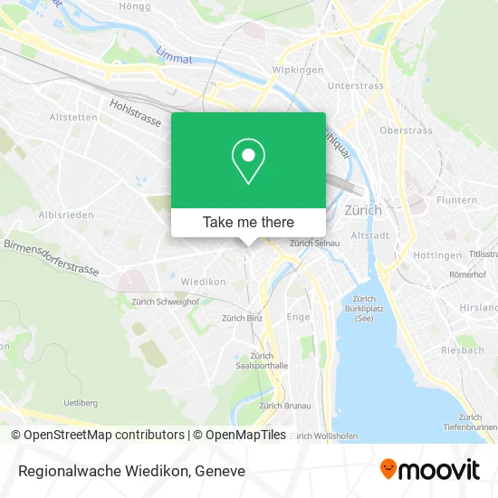 Regionalwache Wiedikon map