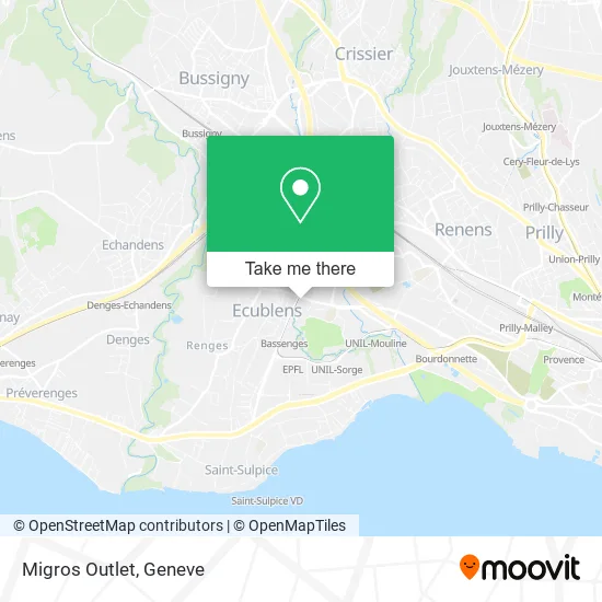 Migros Outlet map