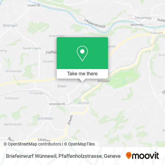 Briefeinwurf Wünnewil, Pfaffenholzstrasse map