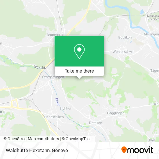 Waldhütte Hexetann map