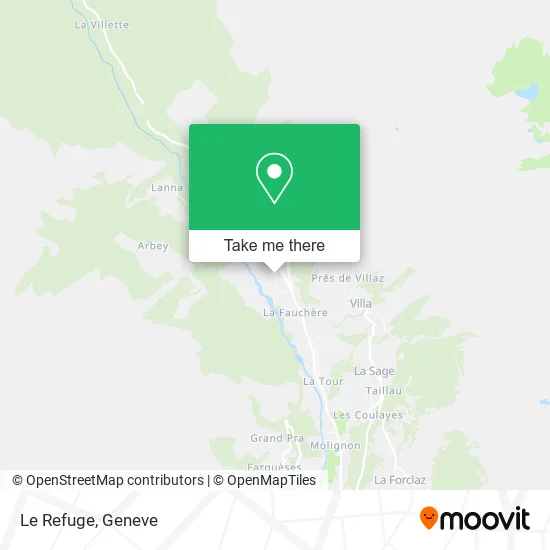 Le Refuge map