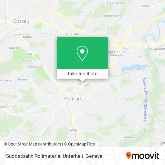 Südostbahn Rollmaterial Unterhalt map