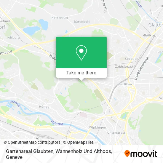 Gartenareal Glaubten, Wannenholz Und Althoos map