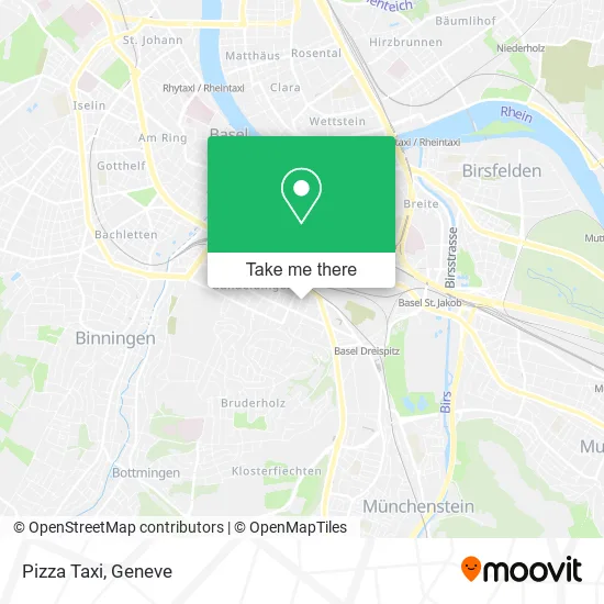 Pizza Taxi map