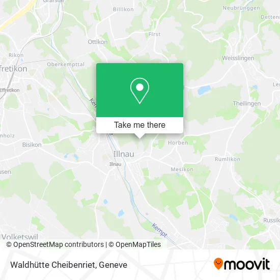 Waldhütte Cheibenriet map