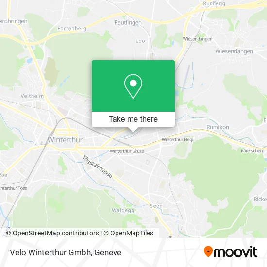 Velo Winterthur Gmbh map