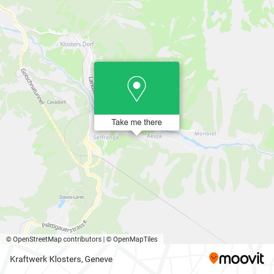Kraftwerk Klosters map