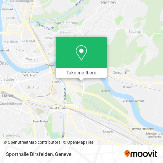 Sporthalle Birsfelden map