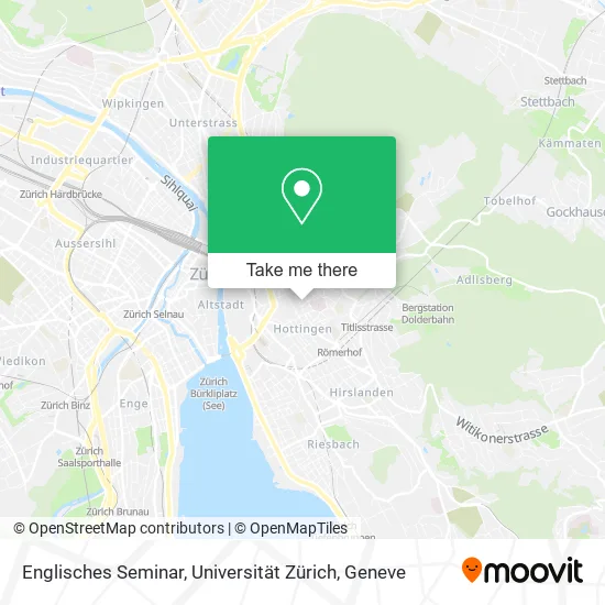 Englisches Seminar, Universität Zürich map