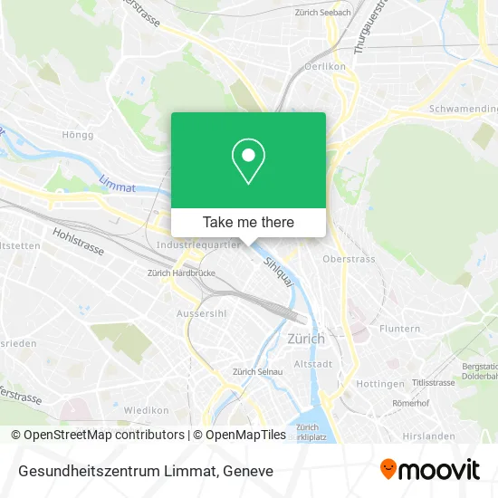 Gesundheitszentrum Limmat map