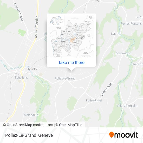 Poliez-Le-Grand map