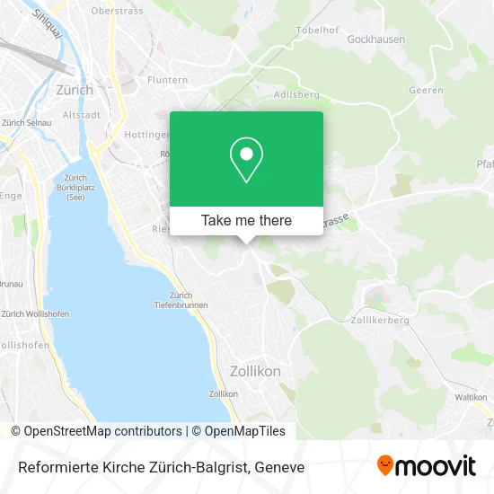 Reformierte Kirche Zürich-Balgrist map