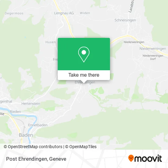 Post Ehrendingen map