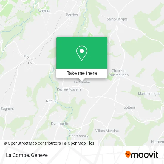 La Combe map