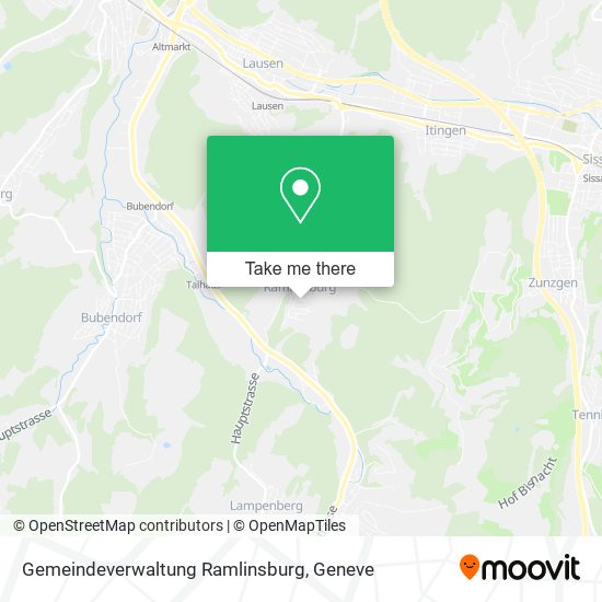 Gemeindeverwaltung Ramlinsburg map