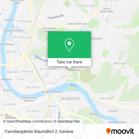 Familiengärten Bäumlihof 2 map