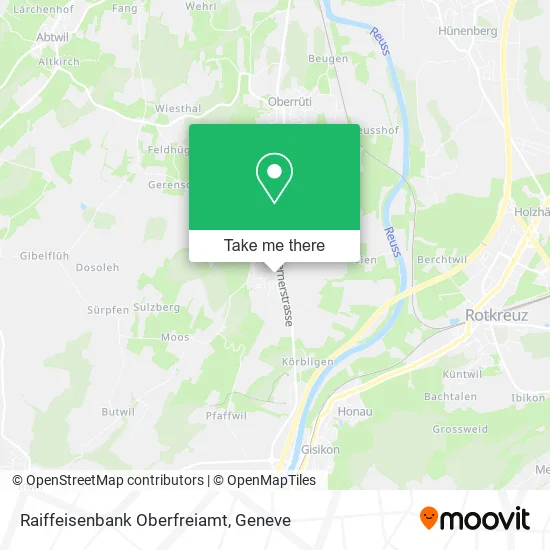 Raiffeisenbank Oberfreiamt map