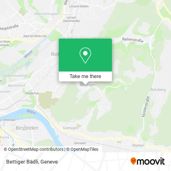 Bettiger Bädli map