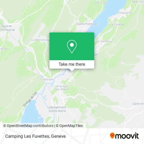 Camping Les Fuvettes map