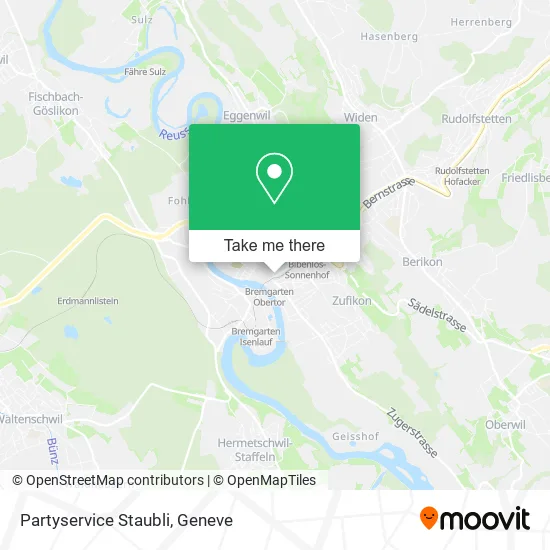 Partyservice Staubli map
